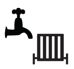 tap and radiator symbols
